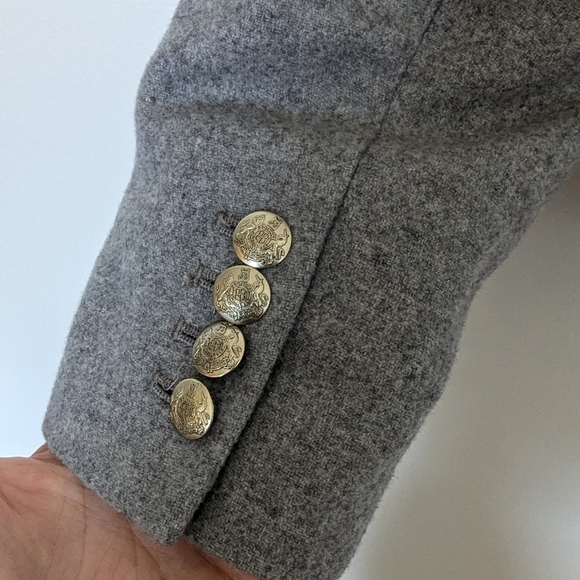 J. Crew wool blend gray blazer sz 4 - Picture 6 of 8